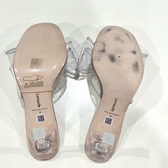 NEW Larroude The Mariah Heels in Clear Silver - Picture 10 of 10